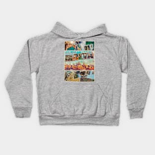 Greetings from Malta Vintage style retro souvenir Kids Hoodie